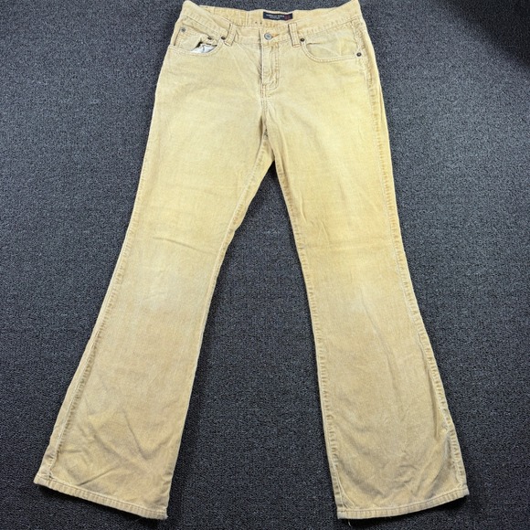 American Eagle Outfitters Pants - Vintage American Eagle Corduroy Low Rise Flared Pants Women's 6 Regular Y2K Tan